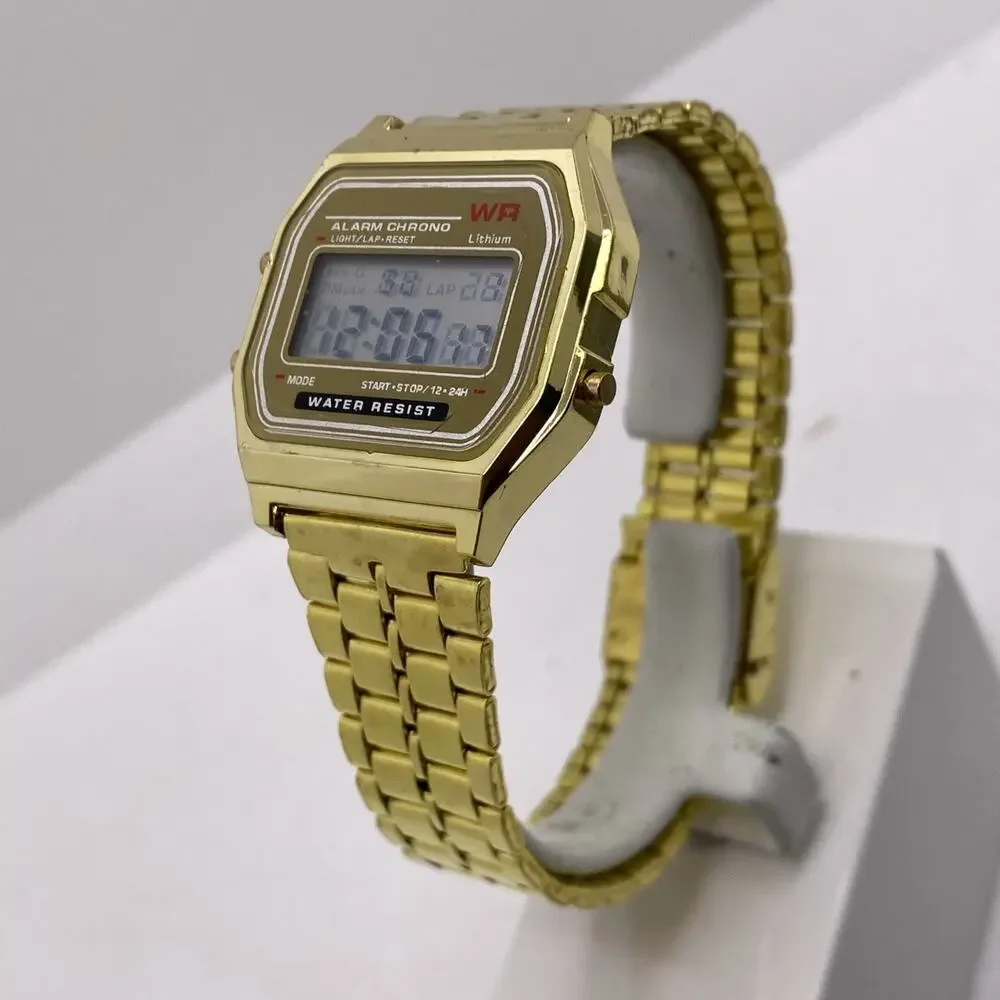 Vintage Silver Multi Function Sports Watch Unisex Watch New Battery Works